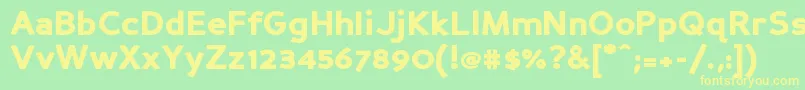 PerspectiveSansBlack Font – Yellow Fonts on Green Background