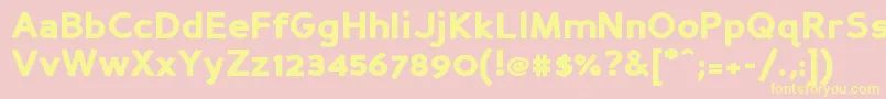 PerspectiveSansBlack-Schriftart – Gelbe Schriften auf rosa Hintergrund