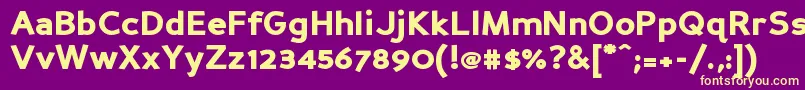 PerspectiveSansBlack Font – Yellow Fonts on Purple Background