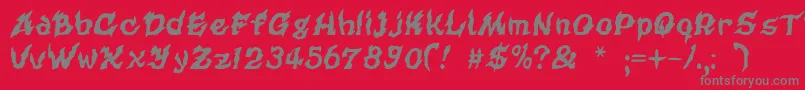 Cursedkuerbis Font – Gray Fonts on Red Background