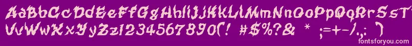Cursedkuerbis Font – Pink Fonts on Purple Background