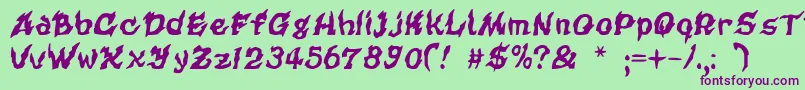 Cursedkuerbis Font – Purple Fonts on Green Background