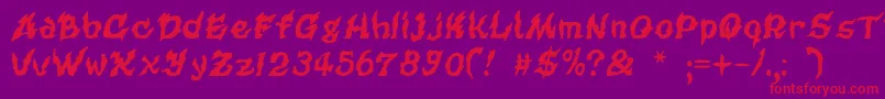 Cursedkuerbis Font – Red Fonts on Purple Background