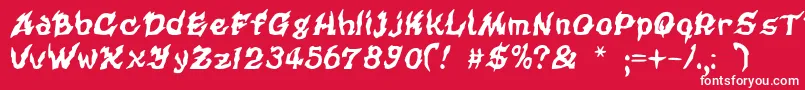 Cursedkuerbis Font – White Fonts on Red Background