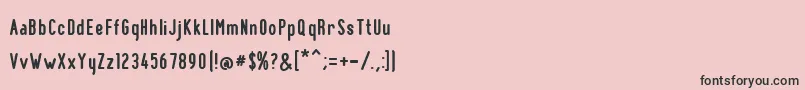 フォントBnPinkyBold – ピンクの背景に黒い文字