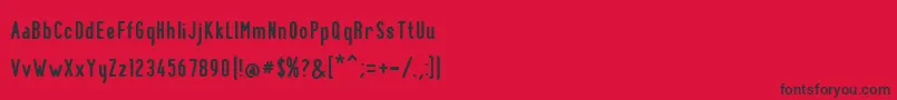 Шрифт BnPinkyBold – чёрные шрифты на красном фоне