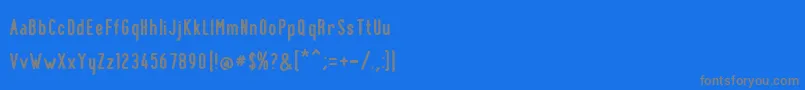 フォントBnPinkyBold – 青い背景に灰色の文字