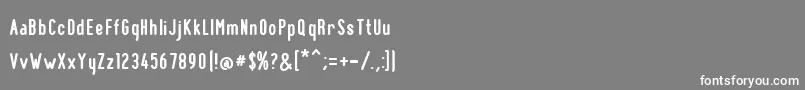 フォントBnPinkyBold – 灰色の背景に白い文字