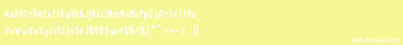 フォントBnPinkyBold – 黄色い背景に白い文字