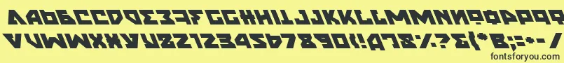 NyetLeftalic Font – Black Fonts on Yellow Background