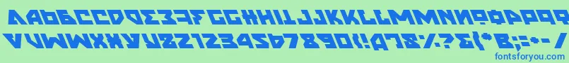 NyetLeftalic Font – Blue Fonts on Green Background