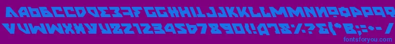 NyetLeftalic Font – Blue Fonts on Purple Background