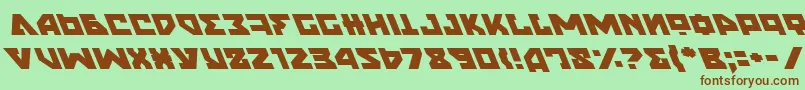 NyetLeftalic Font – Brown Fonts on Green Background