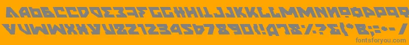 NyetLeftalic Font – Gray Fonts on Orange Background