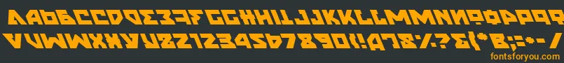 NyetLeftalic Font – Orange Fonts on Black Background