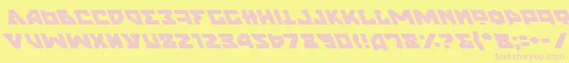 NyetLeftalic Font – Pink Fonts on Yellow Background