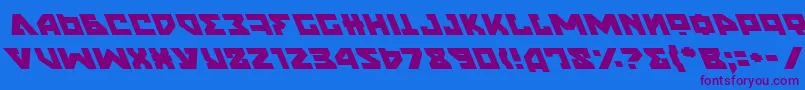 NyetLeftalic Font – Purple Fonts on Blue Background