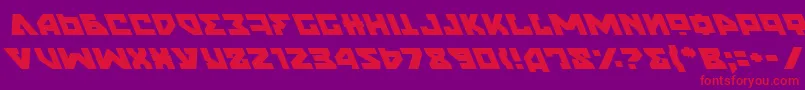 NyetLeftalic Font – Red Fonts on Purple Background