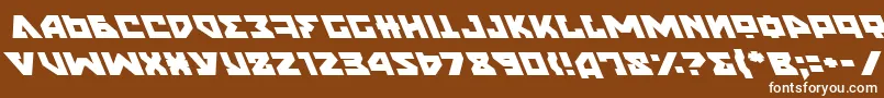 NyetLeftalic Font – White Fonts on Brown Background