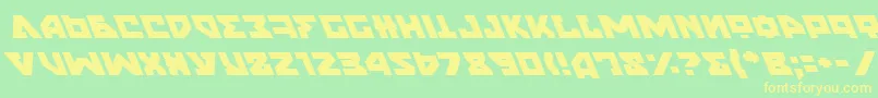 NyetLeftalic Font – Yellow Fonts on Green Background