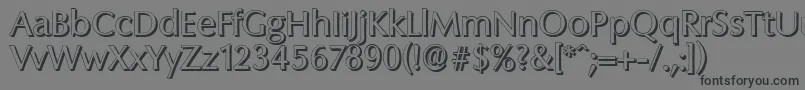 ColumbiashadowRegular-Schriftart – Schwarze Schriften auf grauem Hintergrund
