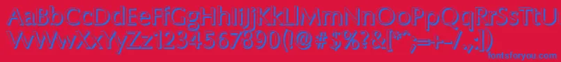 ColumbiashadowRegular Font – Blue Fonts on Red Background