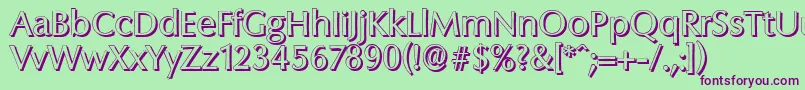 ColumbiashadowRegular Font – Purple Fonts on Green Background