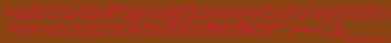 ColumbiashadowRegular-Schriftart – Rote Schriften auf braunem Hintergrund