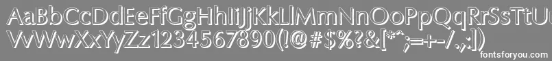 ColumbiashadowRegular Font – White Fonts on Gray Background