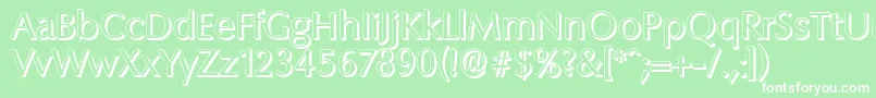 ColumbiashadowRegular Font – White Fonts on Green Background