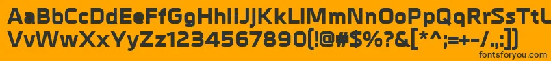 MetrikExtrabold Font – Black Fonts on Orange Background