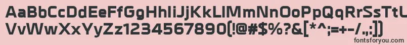 MetrikExtrabold-fontti – mustat fontit vaaleanpunaisella taustalla