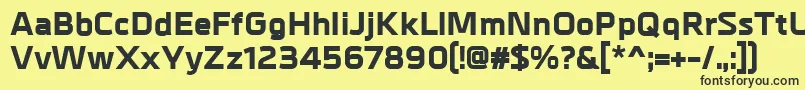 Шрифт MetrikExtrabold – чёрные шрифты на жёлтом фоне