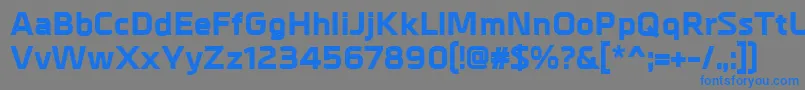 フォントMetrikExtrabold – 灰色の背景に青い文字