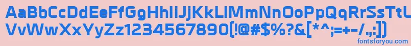 MetrikExtrabold Font – Blue Fonts on Pink Background