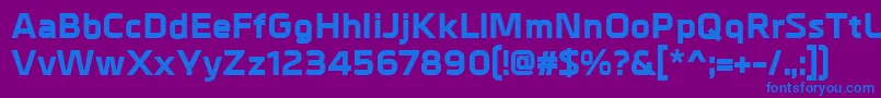 フォントMetrikExtrabold – 紫色の背景に青い文字