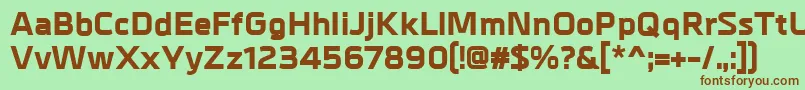 MetrikExtrabold Font – Brown Fonts on Green Background