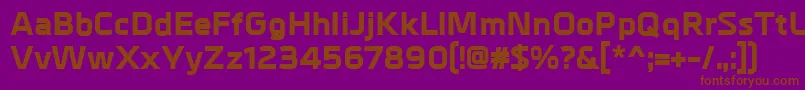 フォントMetrikExtrabold – 紫色の背景に茶色のフォント