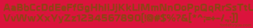 フォントMetrikExtrabold – 赤い背景に茶色の文字