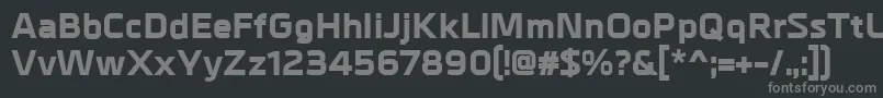 MetrikExtrabold Font – Gray Fonts on Black Background