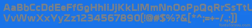 MetrikExtrabold-fontti – harmaat kirjasimet sinisellä taustalla