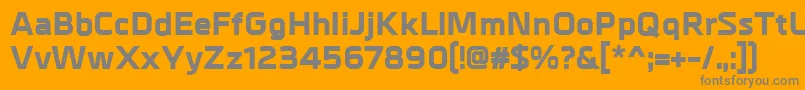 フォントMetrikExtrabold – オレンジの背景に灰色の文字