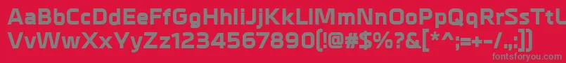 フォントMetrikExtrabold – 赤い背景に灰色の文字
