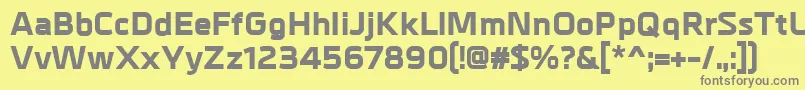 フォントMetrikExtrabold – 黄色の背景に灰色の文字