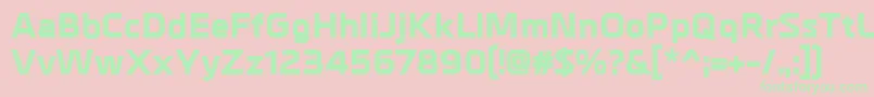 MetrikExtrabold Font – Green Fonts on Pink Background