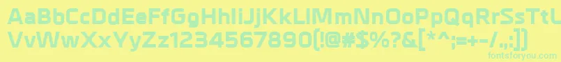 Шрифт MetrikExtrabold – зелёные шрифты на жёлтом фоне