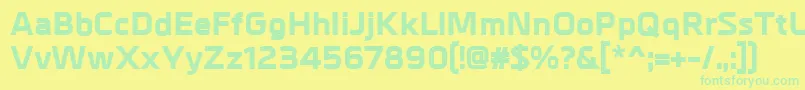 MetrikExtrabold Font – Green Fonts on Yellow Background