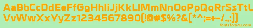 Шрифт MetrikExtrabold – оранжевые шрифты на зелёном фоне