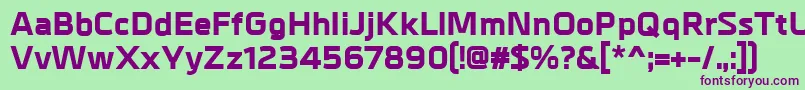 MetrikExtrabold Font – Purple Fonts on Green Background