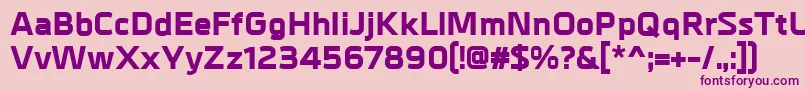 Czcionka MetrikExtrabold – fioletowe czcionki na różowym tle